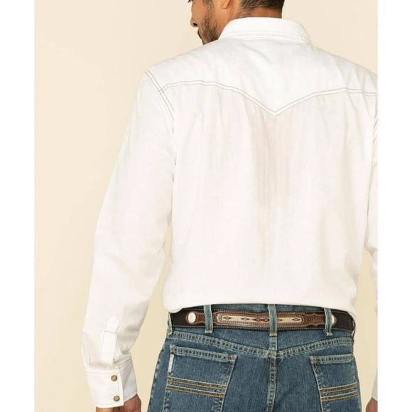 Wrangler Retro Dobby Longsleeve  Cowboy Western button Down Shirt - Picture 2 of 16